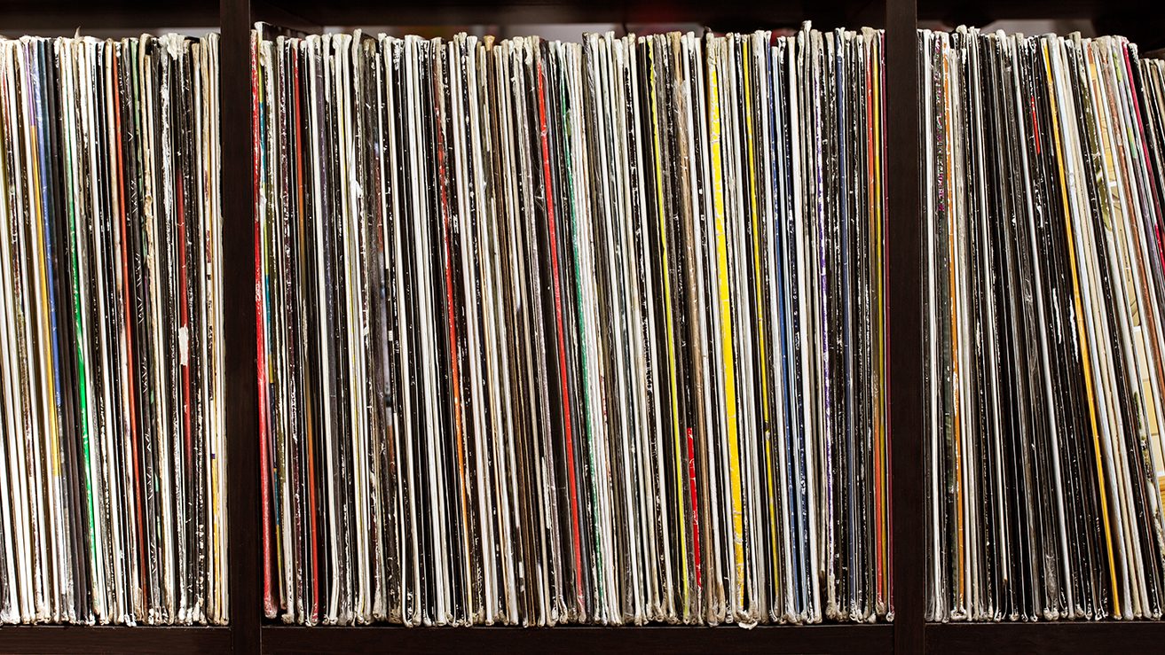 VINYL RECORDS STACKED stereo sales and repair